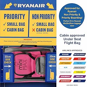 Amazon | Aerolite MiniMAX 20L Ryanair 40x20x25 最大サイズ